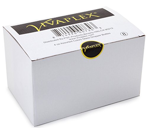 Vivaplex, 8, Assorted Colors, 4 Oz Glass Bottles, With Glass Eye Droppers #TOP2