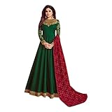 Waschpflege: Trockenwäsch ETHNIC EMPORIUM Green Designer New Anarkali Kameez Salwar Suit Kleid Kleidungsstil Anzug Mit Dupatta Party Wear Maxi Kleid Ethics Indian for Women Clothing Abaya Muslim 8269