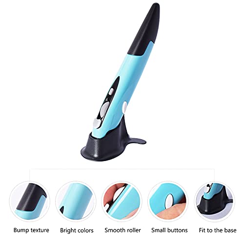 Gaomee Wireless Optical Pocket Pen Mouse, Usb Optical Pen Mouse 800/1200/1600 Dpi Adjustable Handwriting Mini Air Mouse Mice For Pc Laptop Notebook Computer (Blue) #TOP3