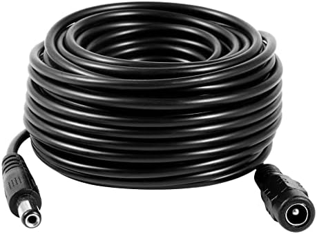 Vanxse CCTV 10m(30ft) 2.1x5.5mm Dc 12v Power Extension Cable for CCTV Security Cameras IP Camera Dvr Standalone