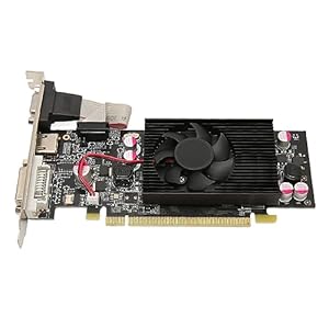 Desktop-Grafikkarte 1 GB DDR2 64 Bit, 589 MHz GPU, 800 MHz Speichertakt, PCI Express 2.0, Stabile Leistung, Weitgehend Kompatibel, Lüfter, für Computergehäuse (GT210 1 GB DDR2 64