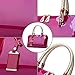 XingChen Shiny Patent Women Faux Leather Handbags Crossbody Bag Top Handle Purse Satchel Bag Shoulder Bag(Rose)
