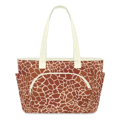 Sac à main léger motif girafe pour le travail, le sport et les voyages