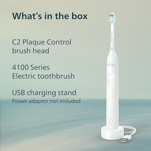 Philips Sonicare 4100 Rechargeable Electric Toothbrush, 1 Brush Head, White - image 8