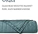 YnM Cooling Weighted Blanket for Adults, 7lbs Heavy Bed Throw for One Person of 60lbs, Perfect for Hot Sleepers or Warm Climates with Rayon/Glass Beads(41x60 Inches,Twin Bed, Sea Grass)