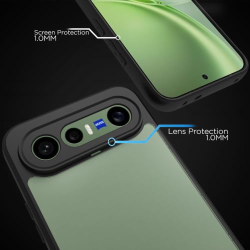Image of RIGGEAR Shockproof Sleek Hybrid Armor Back Cover Case for Vivo X300 FE 5G (Clear PC + Black TPU Bumper)