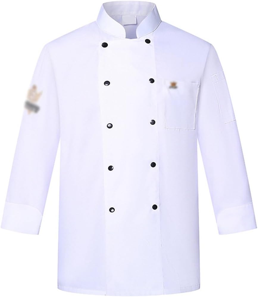 Kitchen Cook Shirt Long/Short Sleeve Unisex Chef Jacket Double-Breasted Classic Coat Restaurant Kitchen Uniform