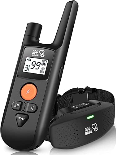 DOG CARE Dog Shock Collar for Large Dog - Rechargeable Dog Shock Collar with Remote Provides 3 Training Modes, Beep, Vibration, Shock, 1000 FT Contral Range Dog Training Collar,Safety Keypad Lock