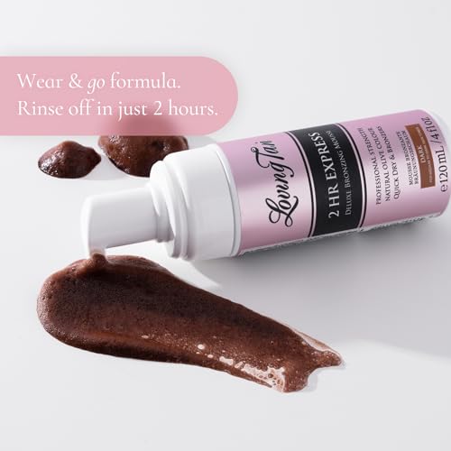 Loving Tan 2HRD120 2 Hr Express Mousse, Dark- Streak Free, Natural Looking, Professional Strength Sunless Tanner - Up To 5 Self Tan Applications Per Bottle thumb #4