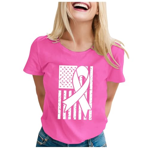 Octobre Rose : t-shirt col rond fluide pour vos marches solidaires et sorties