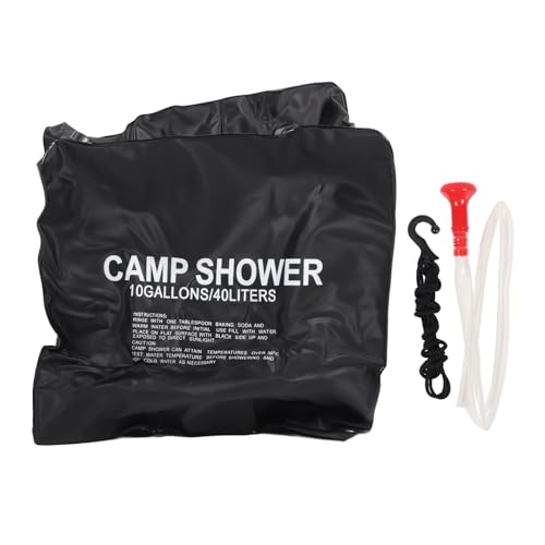 Gsycle Solar Shower Bag for Camping, 40L PVC Thickened Portable Camping Shower Bag Solar Water Heater Camping Shower Pump Camp Shower Kit for Outdoor, Climbing, Hiking