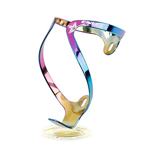 Bunte Fahrrad-Wasserflaschenhalter, Außen Sport Cycling Bike Squeeze MTB Rennrad Regenbogen Trinken Wasserflasche Berg Cage,B Rainbow