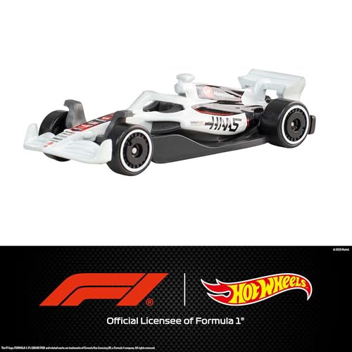Hot Wheels Maßstab 1:64 5er-Pack Formel 1 Die-Cast-Spielzeugautos, 5er-Set mit offiziell lizenzierten F1-Rennwagen zum Spielen, Sammeln und Ausstellen, JLN11