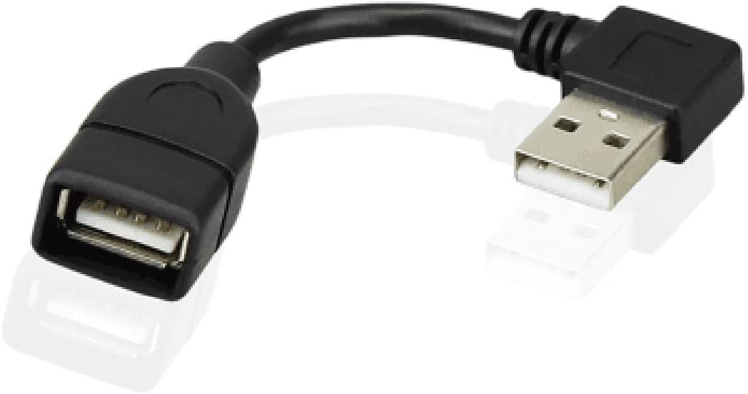 CY YC° USB 2.0 A Type Male Right Angled to USB 2.0 Female Extension Cable 90 Degree Connector 10cm