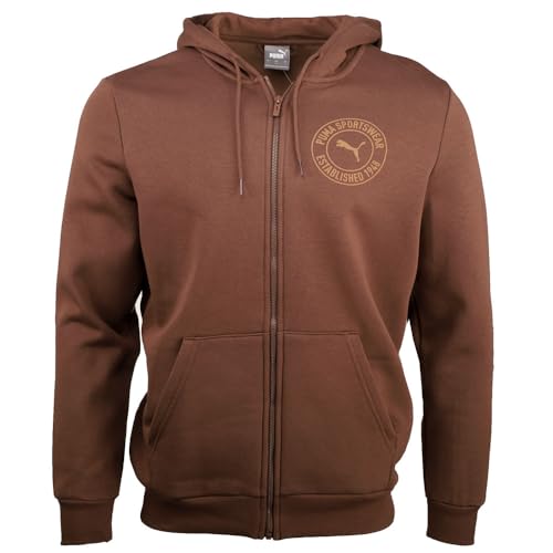 PUMA Mens Tonal Sportswear Graphic Hoodie Casual Outerwear Casual - Brown