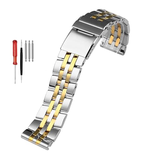 Bracelet montre homme 22mm en métal solide pour le bureau