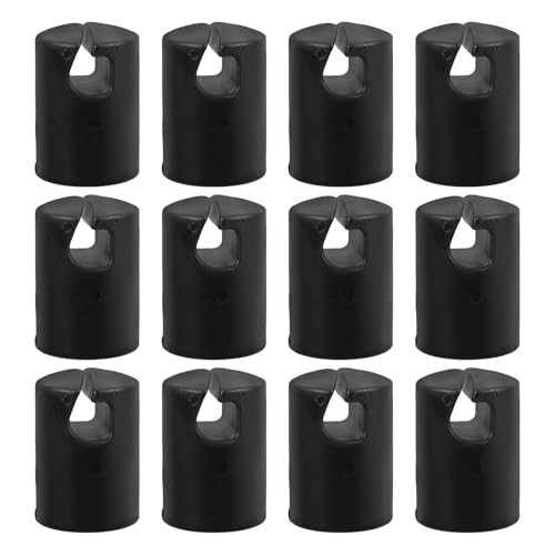 NOLITOY 12 Tapas para Postes de Trampolín de Plástico Negro Cubiertas Protectoras para Extremos de Tubos Resistentes y Aplicables para Cama Elástica Uso Jardín y Fiestas 126 Pulgadas