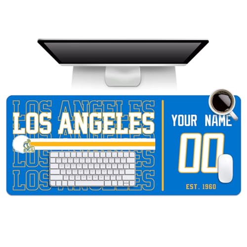 Image of ANTKING Los Angeles Mouse Pad Custom Name and Number Desk Pad for Men Women Youth Gifts