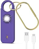 【USB Wiederaufladbar】Wenn die Batterie des Alarms niedrig ist, blinkt das LED-Licht rot und piept, um Sie daran zu erinnern, es zu laden. Es ist mit einem Typ-C-USB-Kabel (im Lieferumfang enthalten) wiederaufladbar. Das Licht leuchtet rot, wenn der Akku geladen ist, und schaltet sich aus, wenn er vollständig geladen ist.