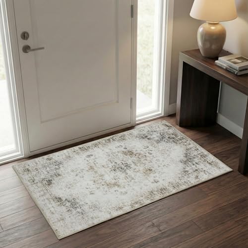 Tapete Área 2x4 Pies Beige para Sala y Dormitorio miniatura 4