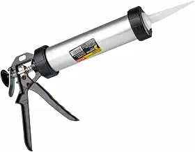 Aplicador Pistola de Silicone de Alumínio com Bico Modelo Tubular Tubo Profissional Fertak