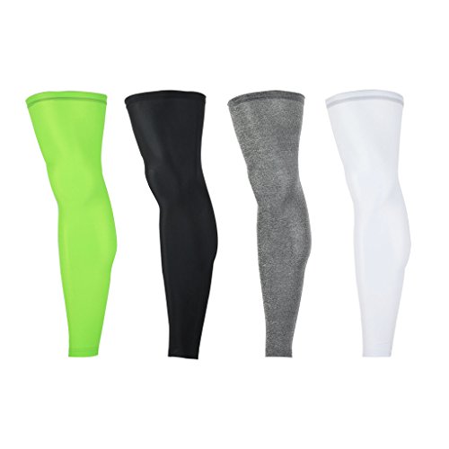 ARSUXEO Men's Cycling Running Leg Warmers UV Protection 4 Pairs Size Medium