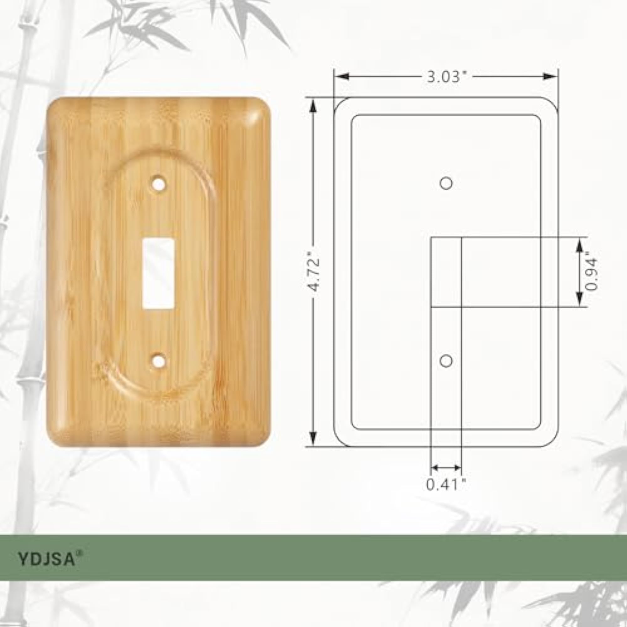 Bamboo Wood Decorative Light Switch Covers