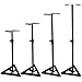 ZENY Pair of Studio Monitor Speaker Stands Height Adjustable Concert Band DJ Studio Floor Stands w/Stable Triangle Base, Black