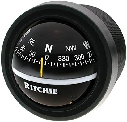Ritchie Navigation V-57.2 Explorer Compass - Dash Mount, Black with Black Dial, one Size