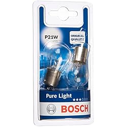 Lamparas Bora Linea Nueva Bosch P21W Pure Light Lámparas para vehículos, 12V 21W BA15s, Lámparas x2