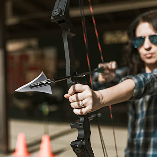 Neffadeque Broadheads Hunting Broadheads 125 Grain Fixed Blades Stainless Steel Right Bevel For Compound Bow Crossbow Recurve, Pack Of 6 #TOP4