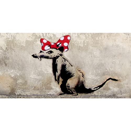Tableau Banksy Souris Homemania - Impression numérique sur toile coton de qualité