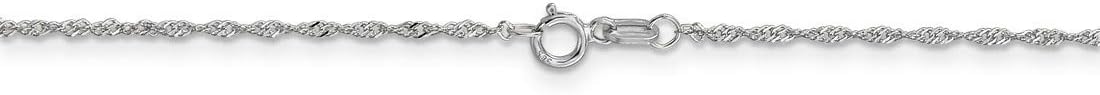 14k White Gold Singapore Chain Necklace Bracelet or Anklet