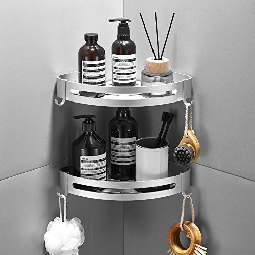 2-Pack Delysia Corner Shower Caddy Shelves for the Bathroom