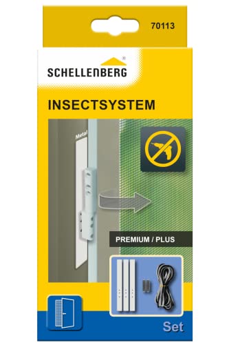 Schellenberg 70113 Fliegengitter Balkontür Adapter-Set für Fliegenschutz Tür Plus und Premium, ohne bohren, inkl. zusätzlicher Bürstendichtung, weiß