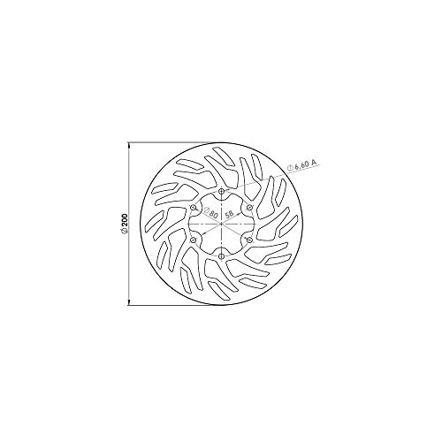 Disque de frein arrière NG 200mm pour moto Rieju SMX, RRX et Spike