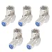 YouBoost (5 Pack) 3Ghz Coax Cable 90°Degree F Female to Male Connector Right Angle Adapter - Corner Coax F RG6 Coupler Adapter Connector Joiner