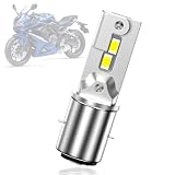 SHINYY Lampadina BA20D S2 LED per Faro Moto, Doppio Filamento 24 Chips CSP Alta Luminosità 35W 6500K Bianco Freddo 12V Lampada LED BA20D Anabbagliante e Abbagliante per Moto Yamaha, Scooter, ATV, UTV