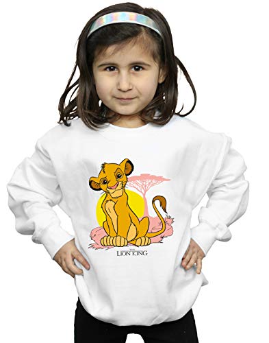 Disney Girls The Lion King Simba Pastel Sweatshirt White 7-8 Years