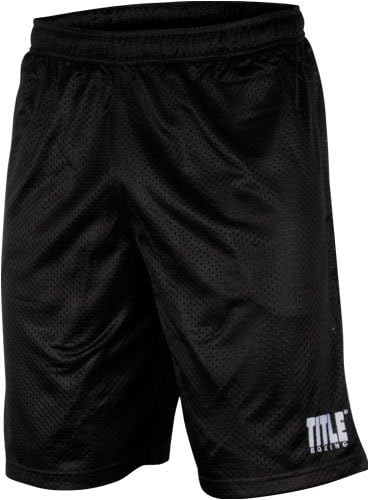 Title Boxing Title Mesh Workout Shorts, Bk
