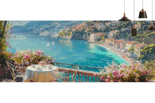 Broderie kit complet 5D cadeau créatif tableau strass paysage mer Égée