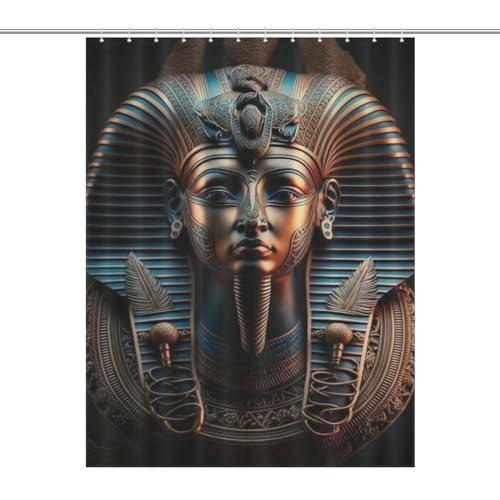 Rideau de douche pharaon en polyester premium avec 12 crochets inclus - 7