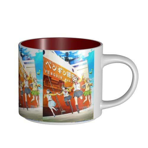 宇宙よりも遠い場所 セラミックマグカップ 食器 大容量コーヒーカップ 330ml 耐熱 おしゃれなマグカップ オフィスホーム用 プレゼントに最適 再利用可能 ギフト 男女兼用 Red