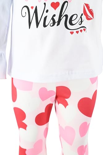 Image of Unique Baby 2 Piece Girls Double Ruffle Leggings and Long Sleeve Shirt Clothes Set Kid and Toddler Girl Outfit