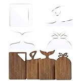Charcuterie Board Templates, 4pcs Acrylic Router Template, 5mm Christmas Clear Cut Board Woodworking Handle Templates, Angled Curvy Tracing Stencils Guide Tools for Kitchen. (Gift)