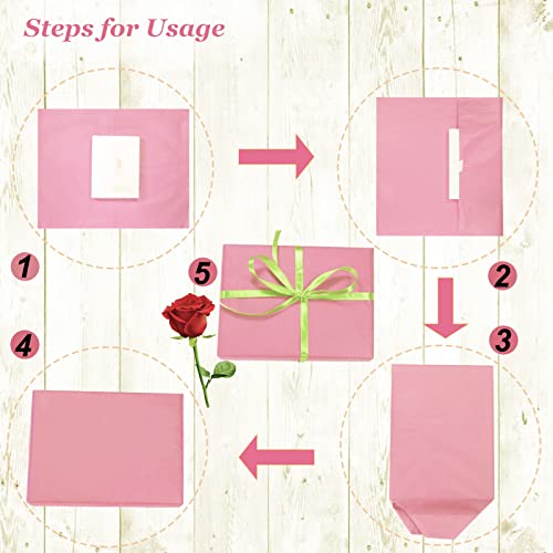 Image of 100 Sheets Pink Tissue Paper Artdly 14 x 20 Inches Pink Wrapping Paper Bulk for Weddings Birthday DIY Project Christmas (Pack of 3)
