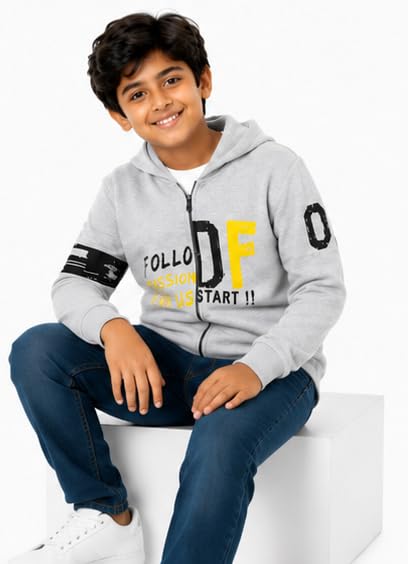 Image of T2F Boy's Cotton Regular Fit Hooded Sweatshirt