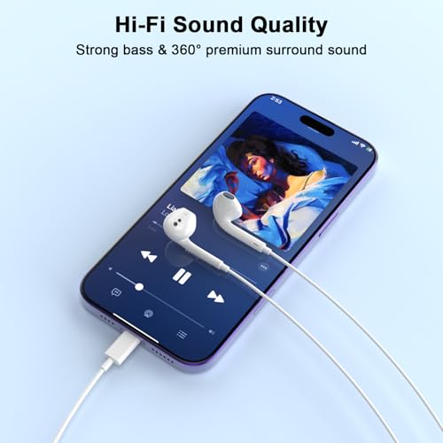 Image of 2 Pack Wired Headphones for iPhone Earbuds iPhone 14 Headphones Wired