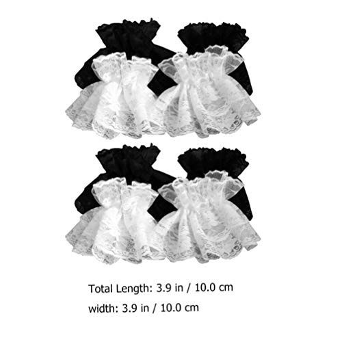 VALICLUD 2 Pares Das Mulheres Sheer Lace Floral Do Vintage Luvas De Pulso Luvas Lolita Lolita Wrist
