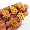 CRYSTALINES (5pcs) Natural Pertified Wood Jasper Gemstone Cabochons, Wholesale Polished Crystals, DIY Craft, Jewelry Making, Loose Supply, Healing Crystals, Wire Wrapping, Worry Stones #2